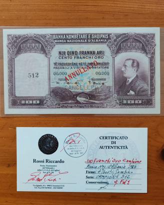 100 FRANCHI+5 FRANCHI ORO ANNULLATO+VARINOTA Spec.
