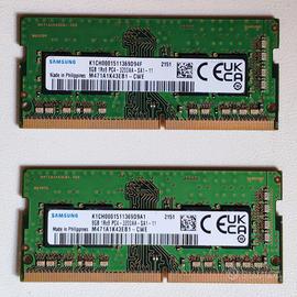 2x8GB Ram Samsung DDR4 PC4-3200 Sodimm (tot. 16GB)