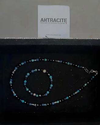 Collana Antracite con lapislazzuli,  turchese 