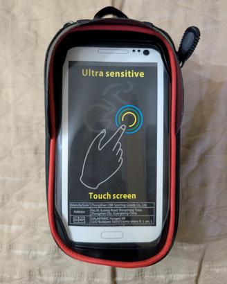 borsa telaio bicicletta porta smartphone 