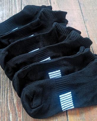 6 Paia Calzini Donna Calze Basse Nero