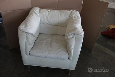 Poltrona pelle bianco usata