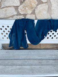 Tenda blu striata bianca 4,28 x55