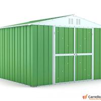 Box capanno giardino Acciaio 327x269 verde chiaro