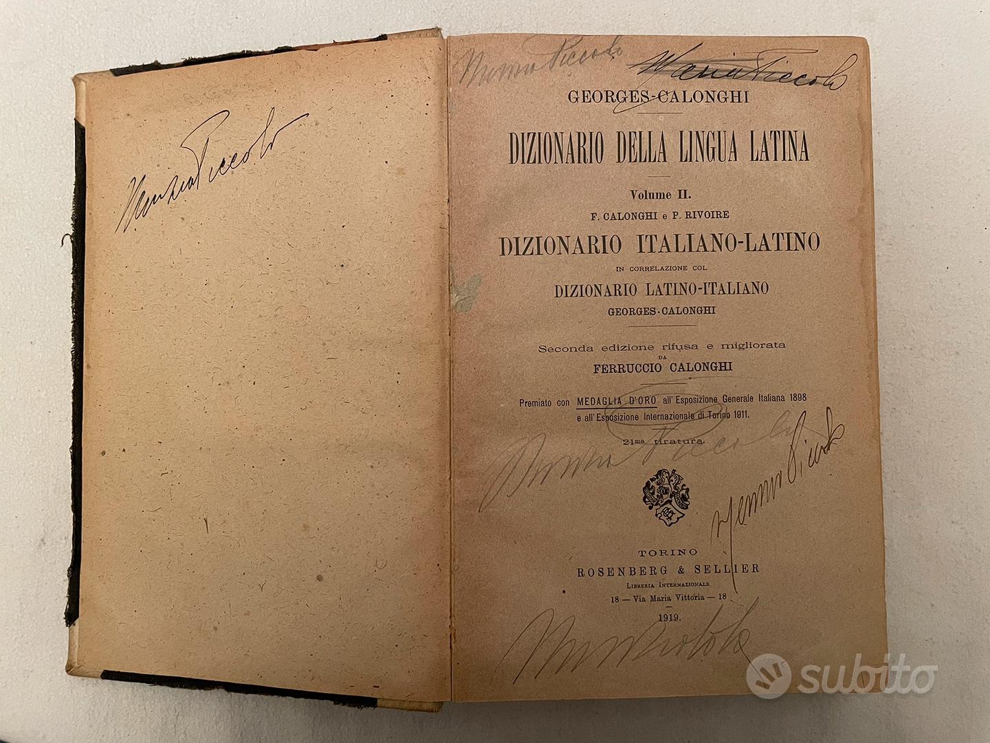 Dizionario Latino-Italiano - Ferruccio Calonghi - Libro Usato