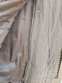 Giacca marrone in finta pelle con zip