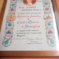Benedizione Apostolica originale di Papa Giovanni 