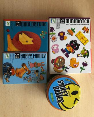 Giochi carte Djeco e Smiley Games