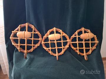 Ganci attacapanni vintage bamboo