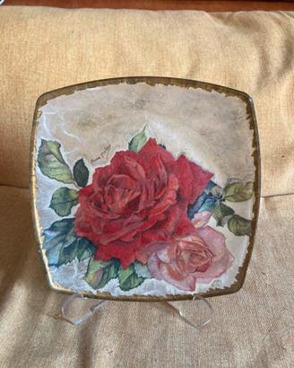 Piatto decoupage