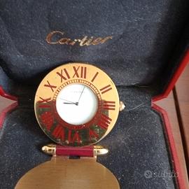 Orologio sveglia da viaggio Cartier al quarzo 