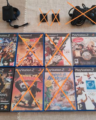 Lotto 4 videogiochi Ps2 PlayStation + eye cam