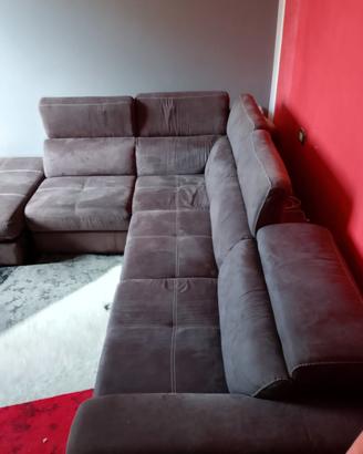 divano letto angolare+ pouf 