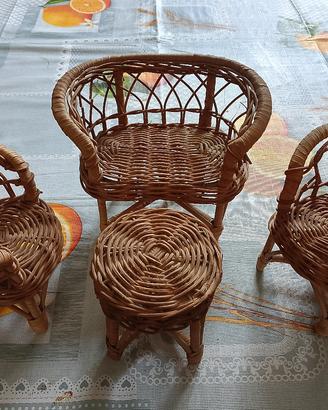 set salotto in miniatura per bambole 4pezzi
