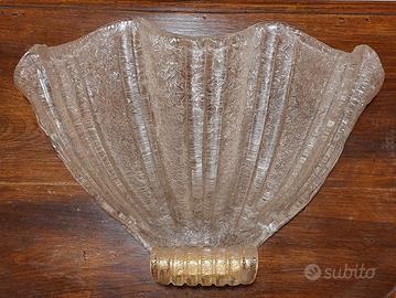 N.3 Applique in Vetro di Murano Trasparente 