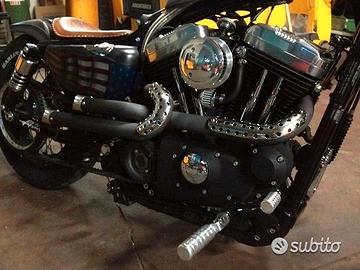 Scarichi in acciaio più gli originali Harley Forty
