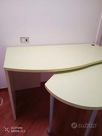 Scrivania a L a scoparsa  con Sedia