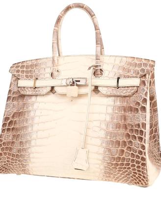Borsa Hermès Birkin 35 cm Himalaya in coccodrillo