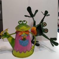 Set di rane fatte a mano per giardino o terrazzo