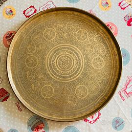 Top Tavolino in ottone, marocchino, 1920