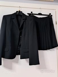 Tailleur nero con gonna elegante tg 44