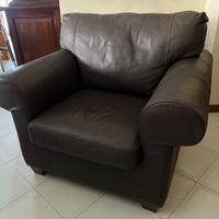 Poltrona Ektorp Ikea in vera pelle