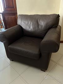 Poltrona Ektorp Ikea in vera pelle