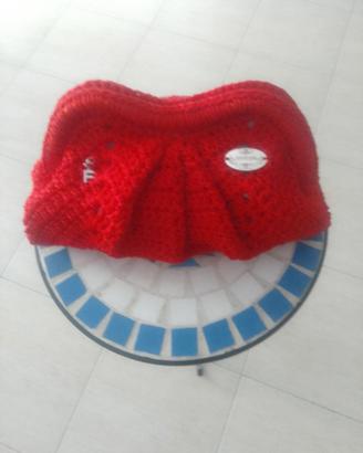 Borsa Clutch Artigianale all'Uncinetto Rosso Scarl