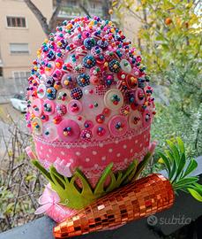 Centrotavola Pasquale decorato a mano.