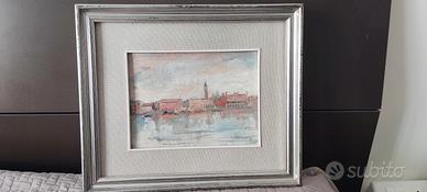 Dipinto Venezia Veduta palazzo Ducale e San Marco