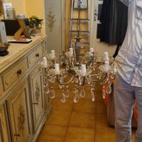 lampadario a gocce vintage