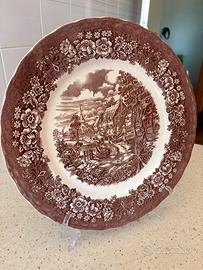Piatto in ceramica inglese dipinto a mano