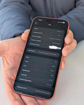 Iphone 17 pro max 2TB come nuovo