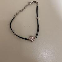 bracciale lungo cm 18 con pezzi in argento 925