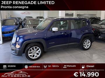 Jeep Renegade 1.6 Mjt 120 CV Limited FINANZIABILE