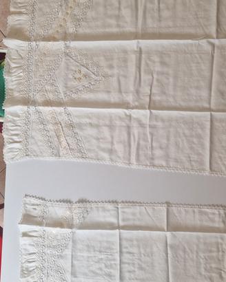 set asciugamani lino ricamato a mano