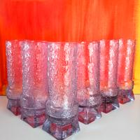 6 bicchieri Alessandrite anni 70 vintage 