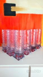 6 bicchieri Alessandrite anni 70 vintage 