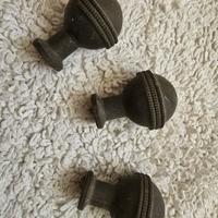 3 antichi pomelli bronzo/ottone
