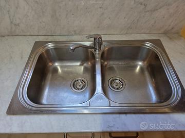 Lavello acciaio inox doppia vasca Foster