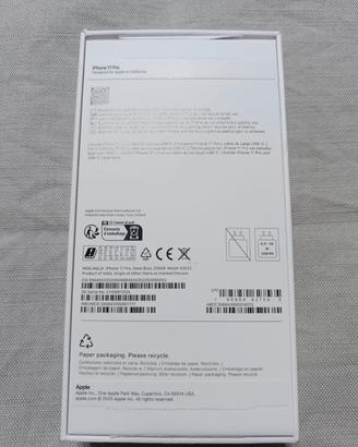 Apple iPhone 17 Pro 256GB Blu