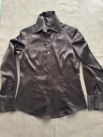 Camicia donna elegante raso come nuova taglia S