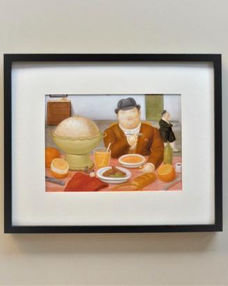 Quadro La cena di Botero con cornice