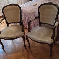 poltroncine imbottite velluto