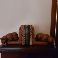 reggilibri in legno artigianali vintage