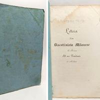LETTERA D'UN BISCOTTINISTA MILANESE DA ROMA.. 1847