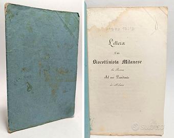 LETTERA D'UN BISCOTTINISTA MILANESE DA ROMA.. 1847