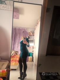 vestito verde marino 