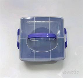 Box contenitore con divisori interni e coperchio t