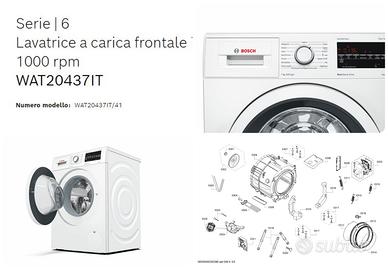 Ricambi originali Bosch Lavatrice serie 6 WAT20437